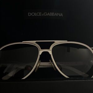 Authentic Dolce & Gabbana White and Silver Sunglasses